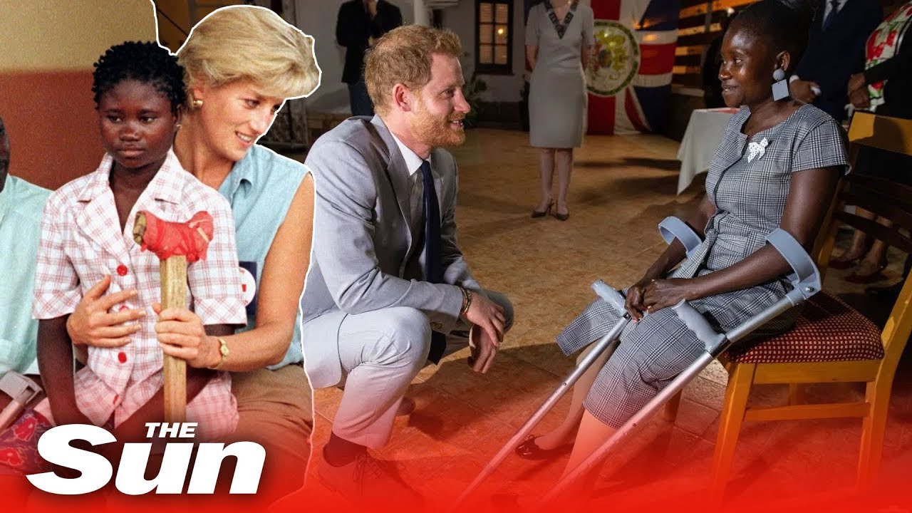 Prince Harry's emotional meeting with Angolan landmine victim Lady Diana comforted 22 years ago