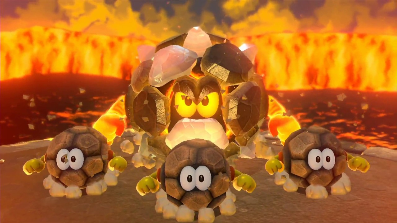 【スーパーマリオ3Dワールド】4-砦「転がる岩の溶岩砦」