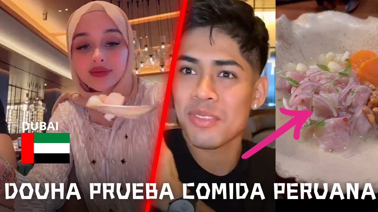 Douha Probando comida Peruana. CAÑITA maneja el auto de Douha en Dubái 🇦🇪 🤣