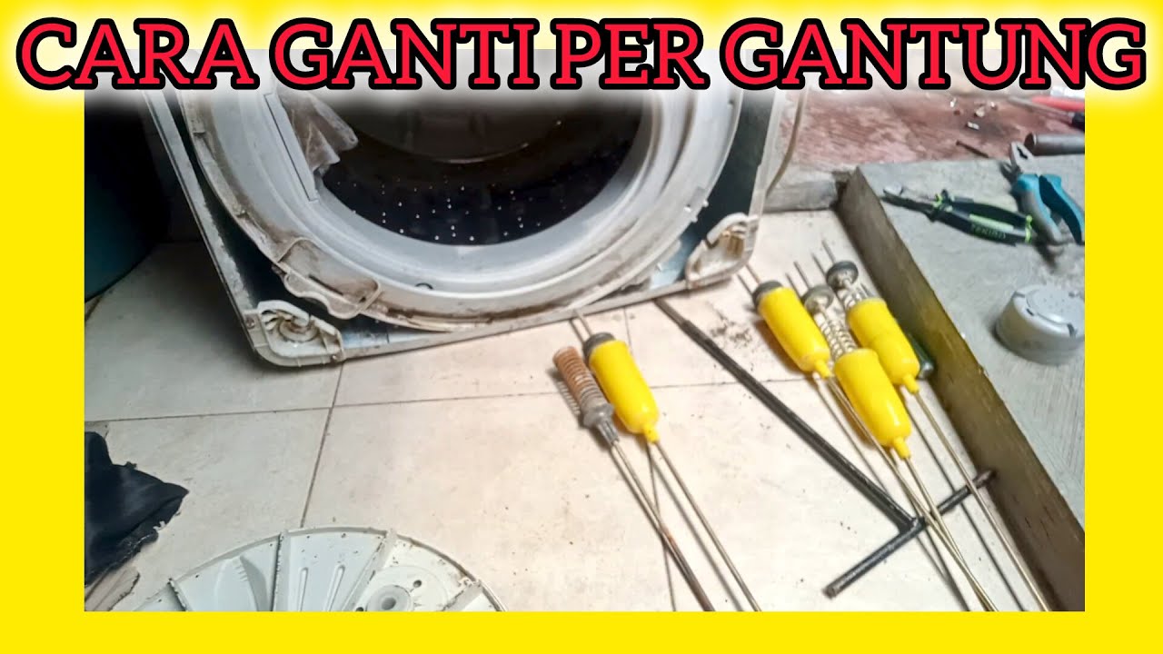 Cara ganti PER gantung mesin cuci LG secara mandiri #cara #service #mesincucilg #mesincuciotomatis
