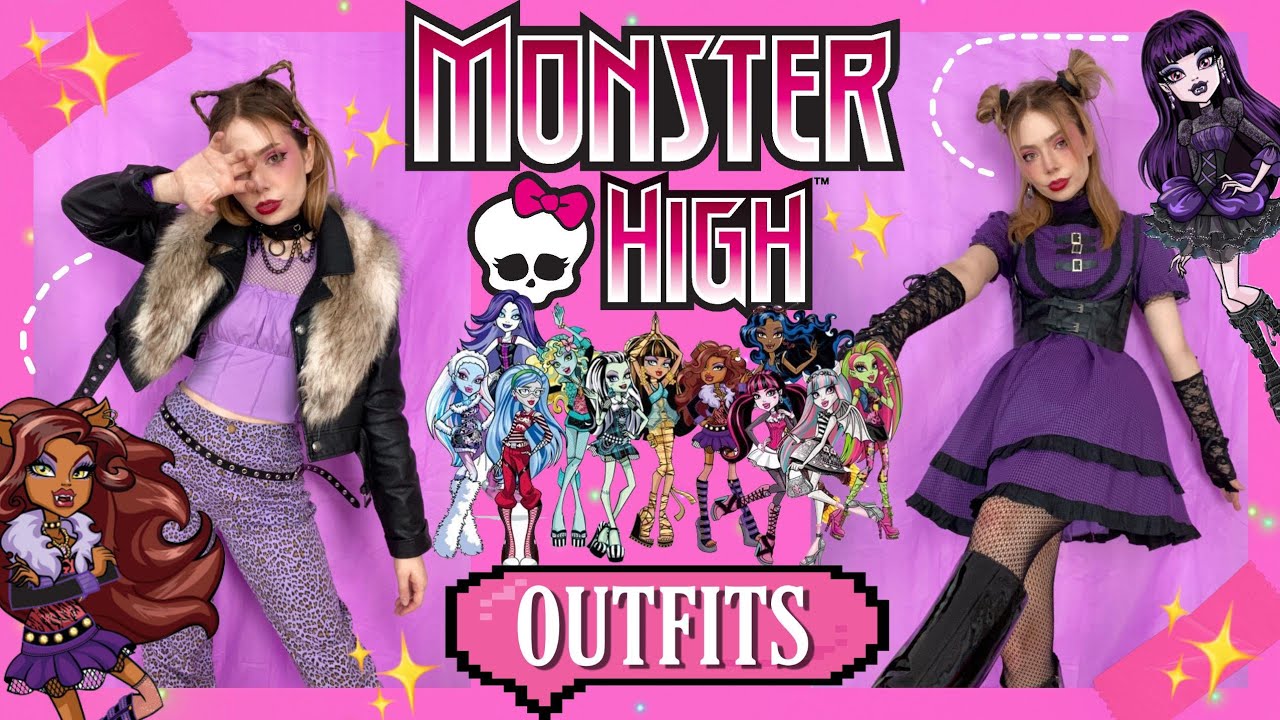 dressing like MONSTER HIGH dolls/cartoon characters! *inspired outfits*