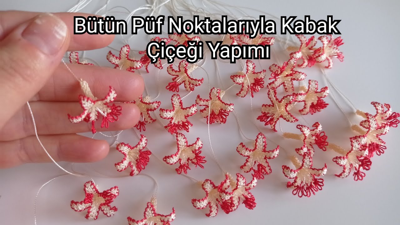 İğne Oyası Kabak Çiçeği Motif Yapımı 🌸