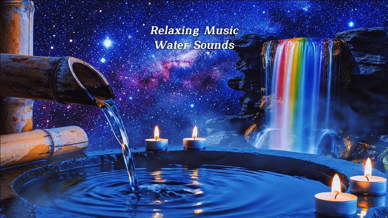 Deep Sleep Instantly 🌙 Flowing Water Sounds & Soft Relaxing Music for Meditation