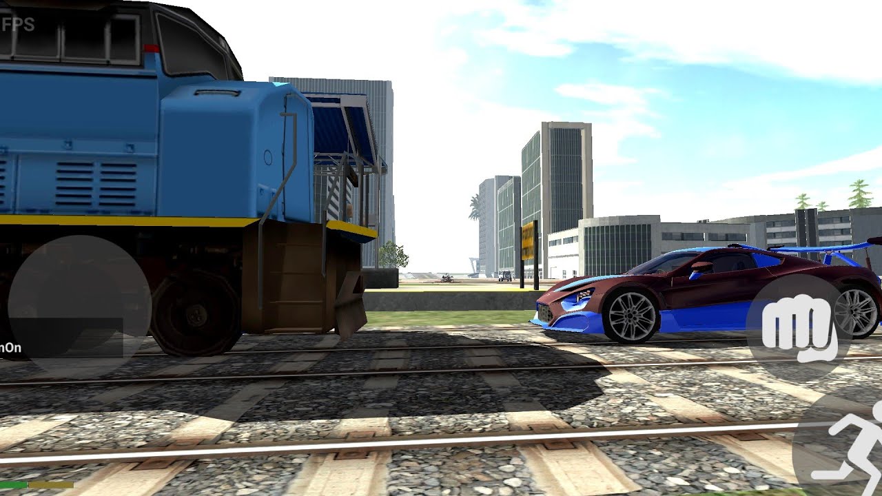 Bugatti vs train Indian bikes driving 3D