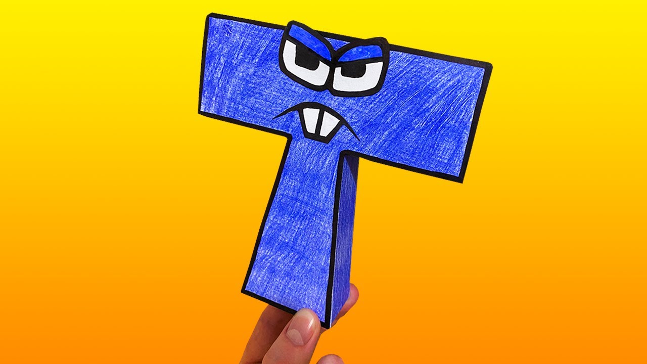 Paper Craft | SPANISH Alphabet Lore T | Adrian`s Alphabet Lore