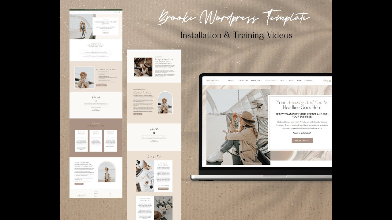 Install & Training Video for Brooke WordPress/Elementor Theme - Elegant, Earthy & Feminine