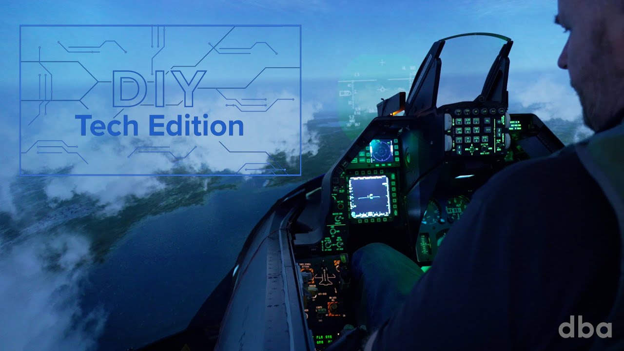 Kurt har bygget en F-16-flysimulator