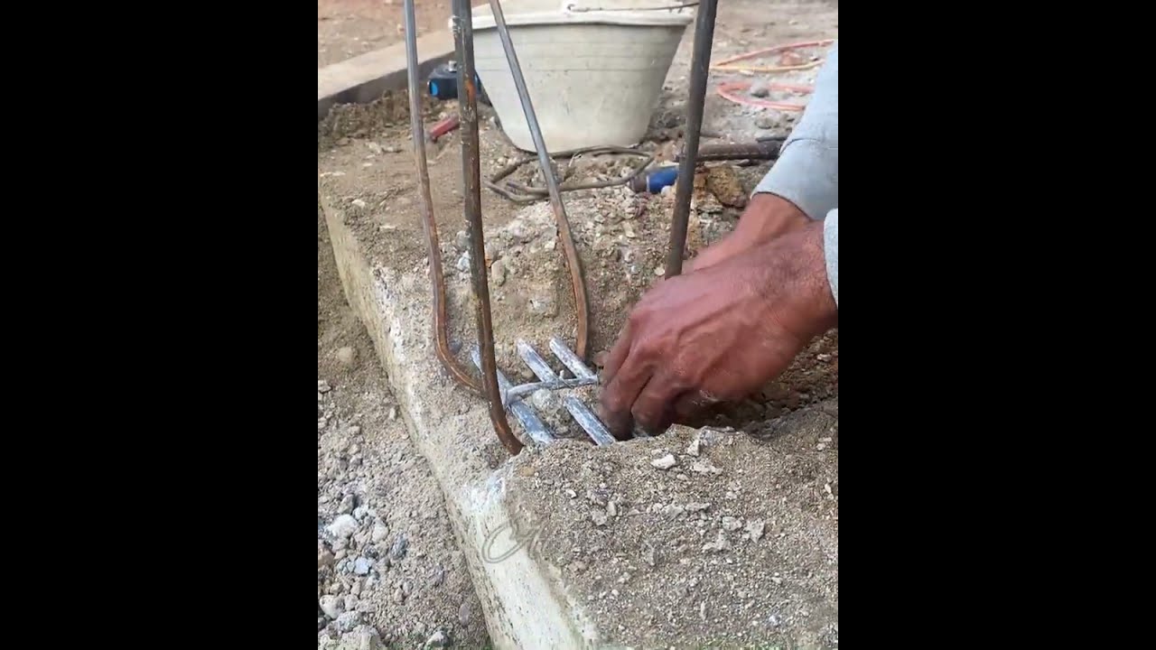 Cara sambung tiang bantu pada sloof pondasi rumah.!