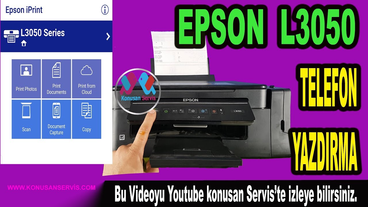 Telefondan Çıktı Alma Epson L3050 L3060 L 3070 Bölüm 583 4K UDH