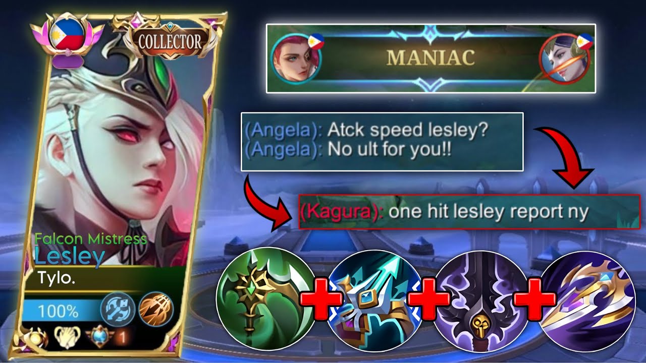LESLEY ATTACK SPEED IS THE NEW META! | MLBB | LESLEY BEST BUILD 2024 | MOBILE LEGENDS NEW UPDATE
