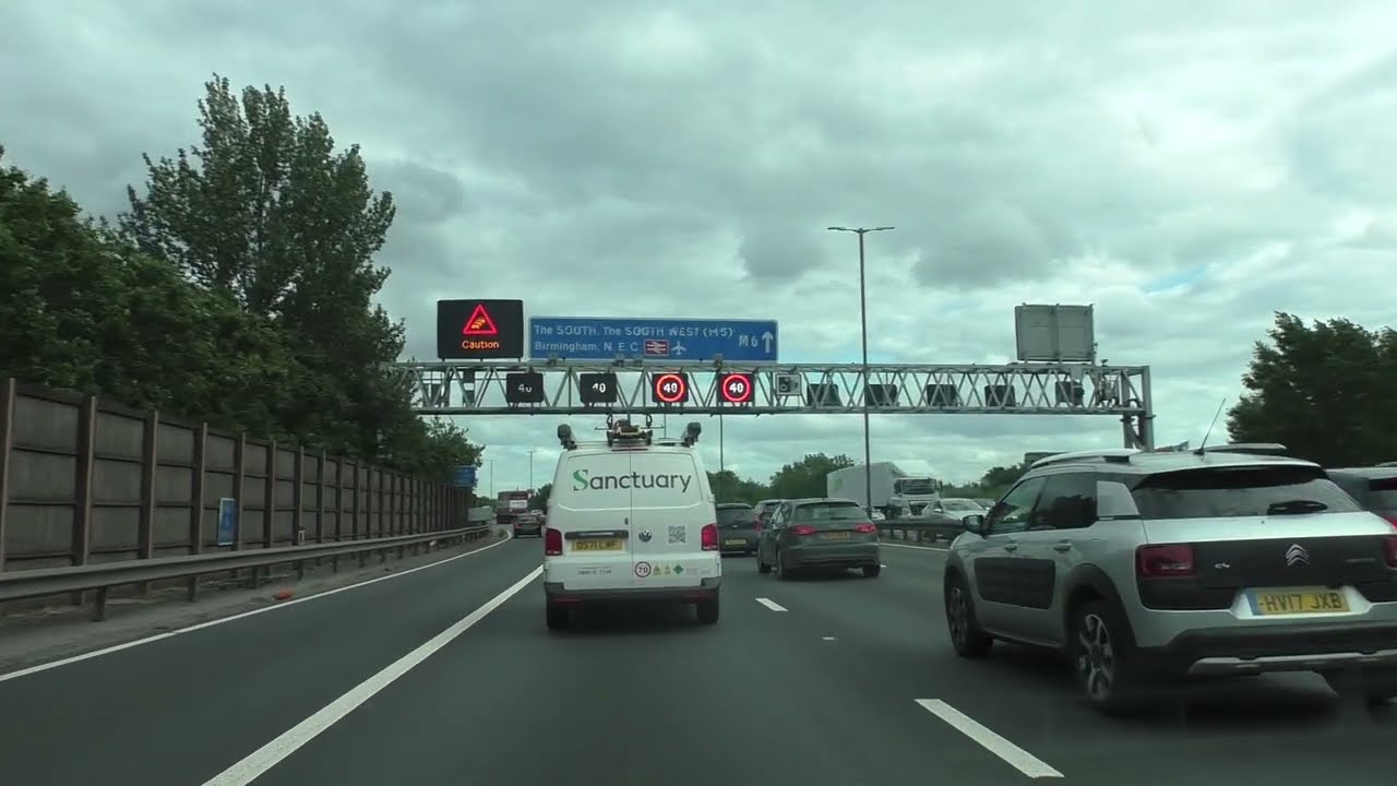 Driving On The M6 & M5 Motorways From M6 J11 Wolverhampton To M5 J7 Worcester, England 2nd July 2023