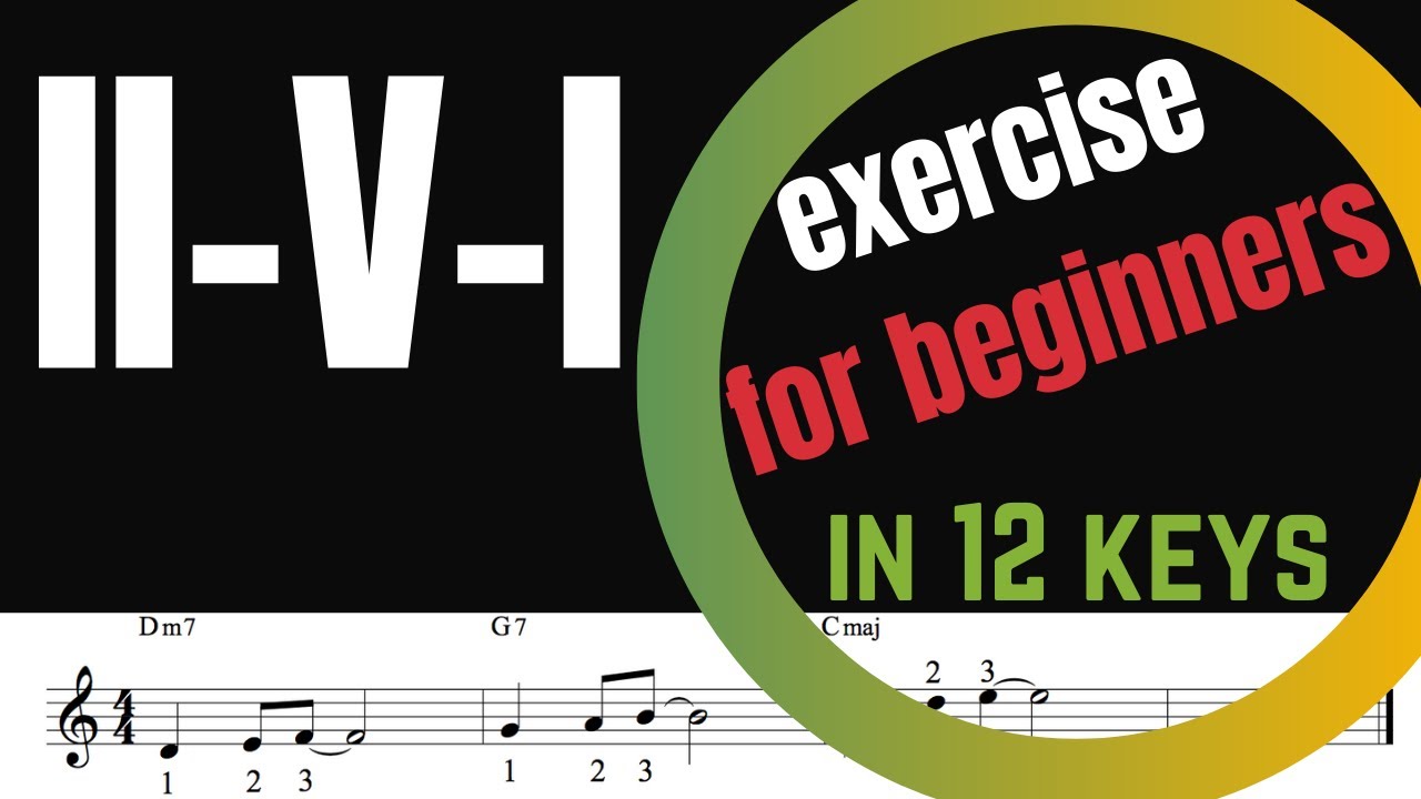 II-V-I Exercise for Beginners (Super Easy Pattern /Lick) in 12 keys