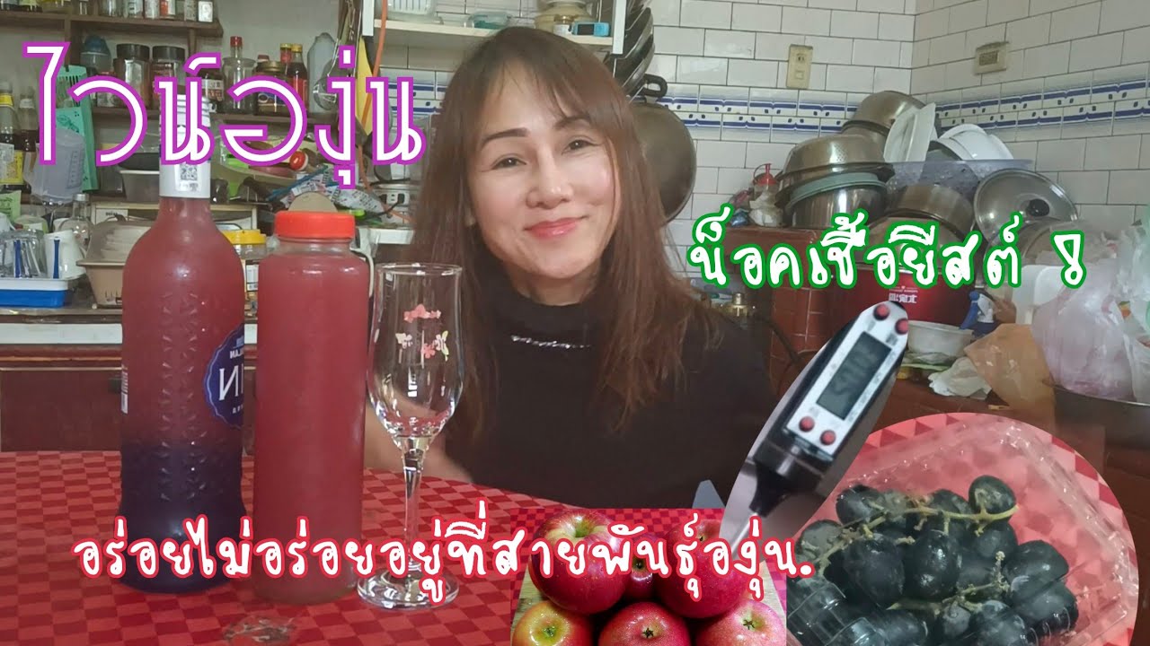 ไวน์องุ่น พร้อมวิธีน็อกเชื้อยีสต์แบบถูกวิธี