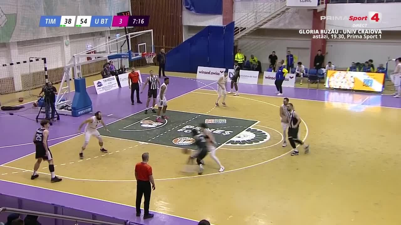 Baschet, Liga Naţională: SCM Timișoara - UBT Cluj. Înregistrarea partidei cu final palpitant