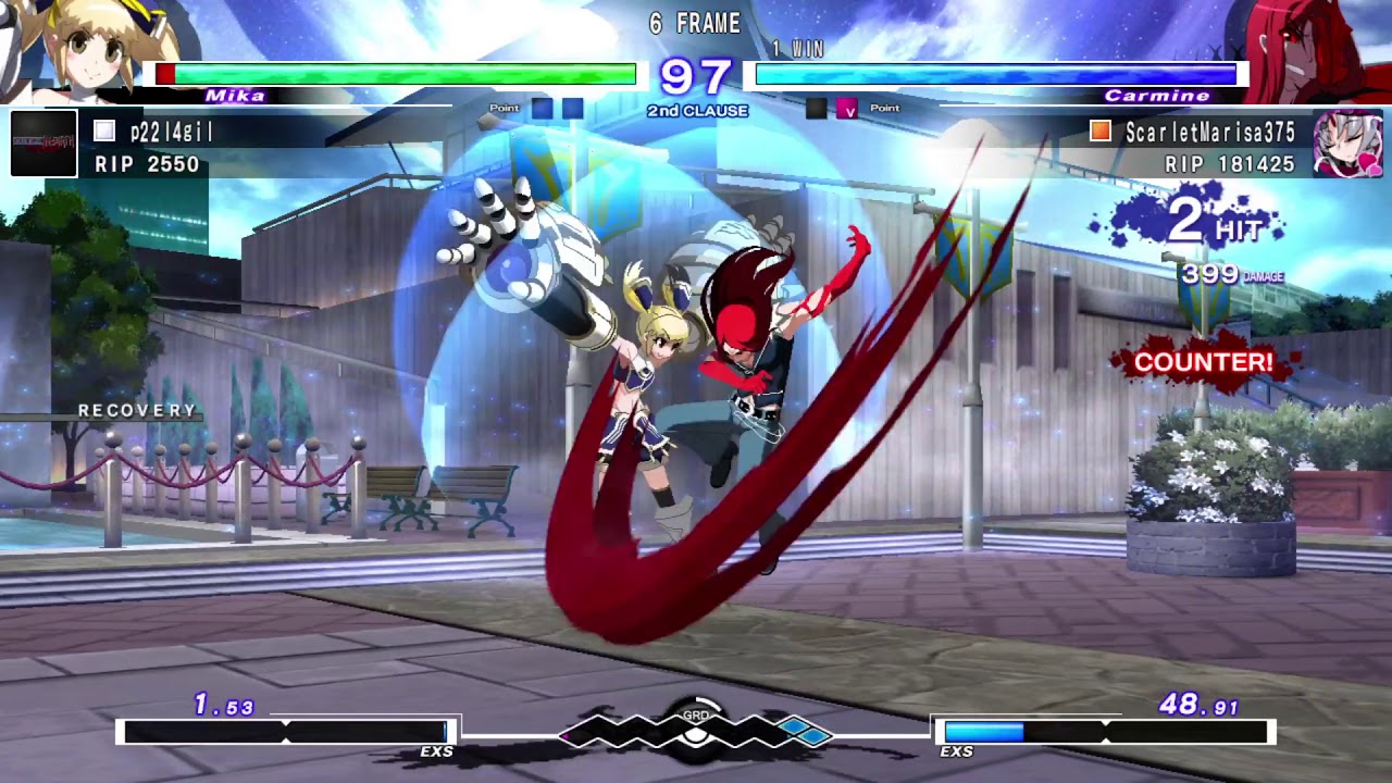 UNDER NIGHT IN-BIRTH Exe:Late[cl-r] - Marisa v p22l4gil (Match 2)