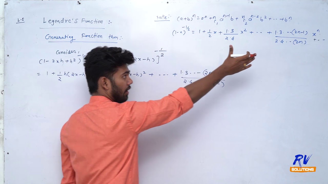 Legendre's  Function ( Generating Function Theorem Proof )