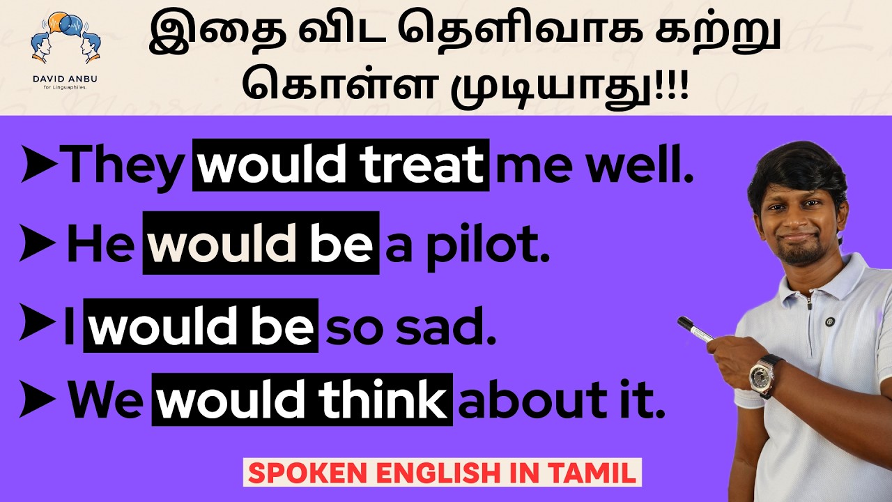 WOULD USAGES IN ENGLISH | FREE SPOKEN ENGLISH CLASS IN TAMIL | #grammar #spokenenglish  #ielts