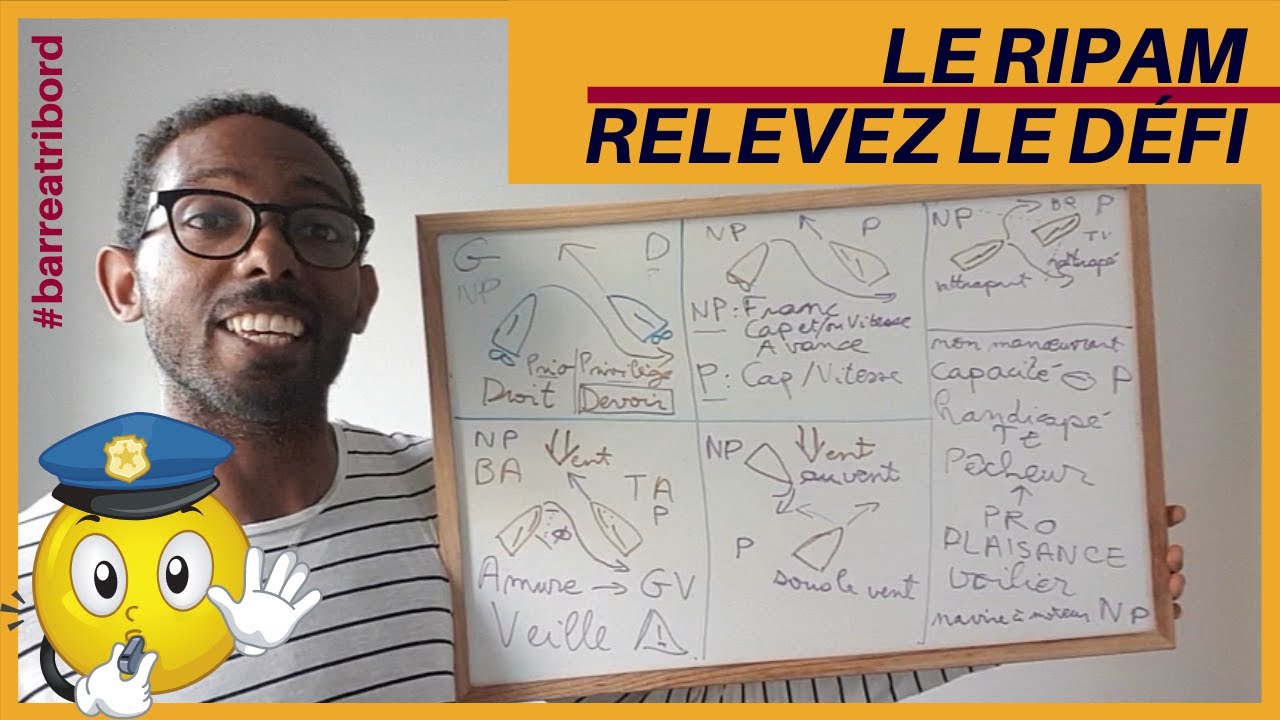 RIPAM : règle de barre et de route. Défi en 5 scénarios !