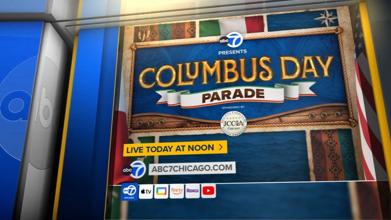 ABC7 broadcasts Columbus Day parade downtown Chicago