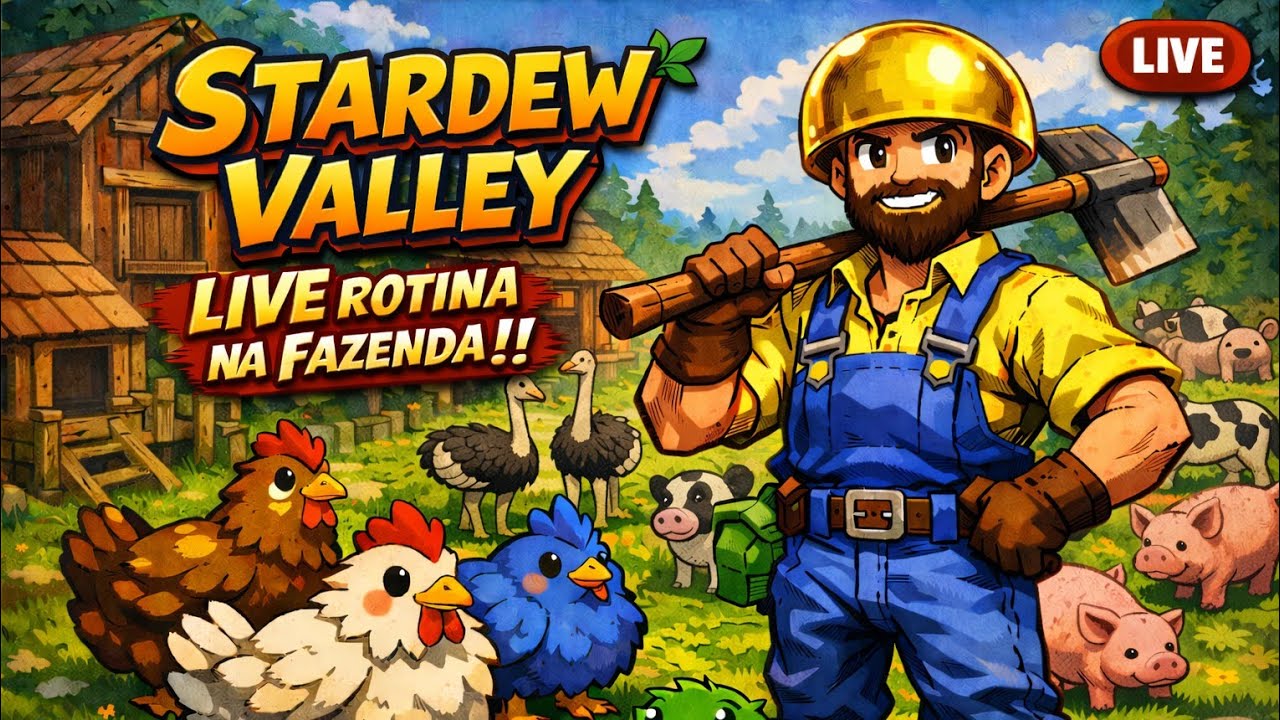 🍄🌻Stardew Valley🌻🍄|Live focada em imersão/ambientação para relaxar 📺😴