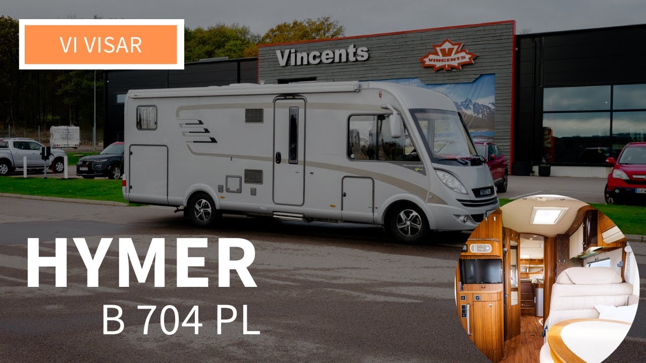 Kika in i en Hymer B 704 PL - Vincents Husbil & Husvagn