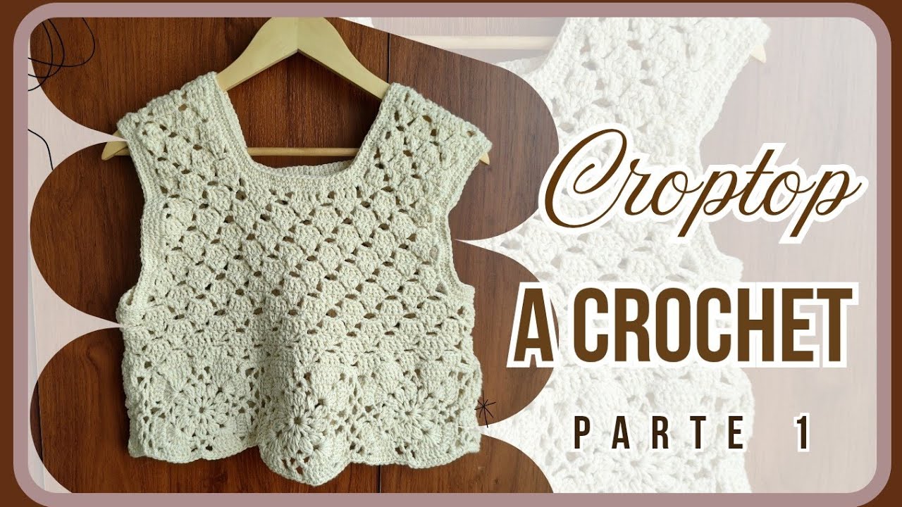 Croptop tejido a crochet, paso a paso (parte 1)#crochet #tejedoras #aprendercrochet #tutorial 