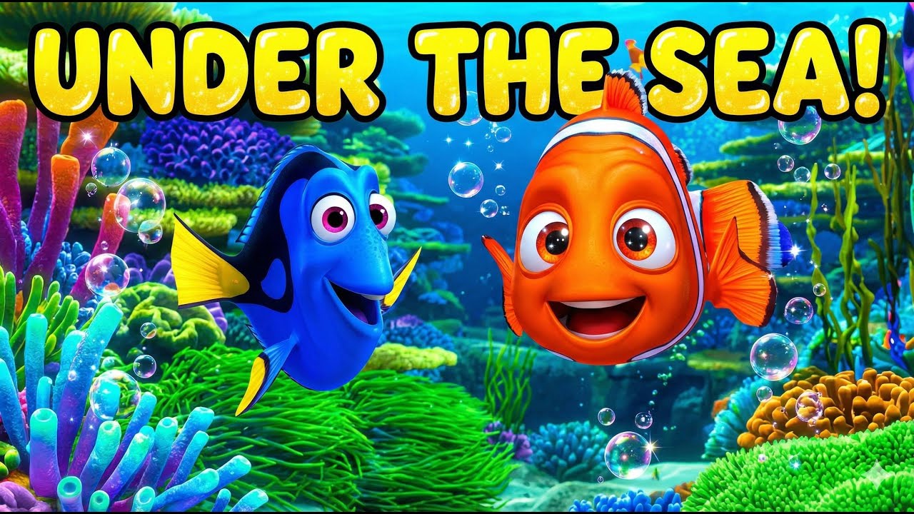 🐠 Let's Swim with Nemo!  🌊🧡 Funny Clownfish Adventure | Learn Ocean Animals with Nemo | Fish Cartoon