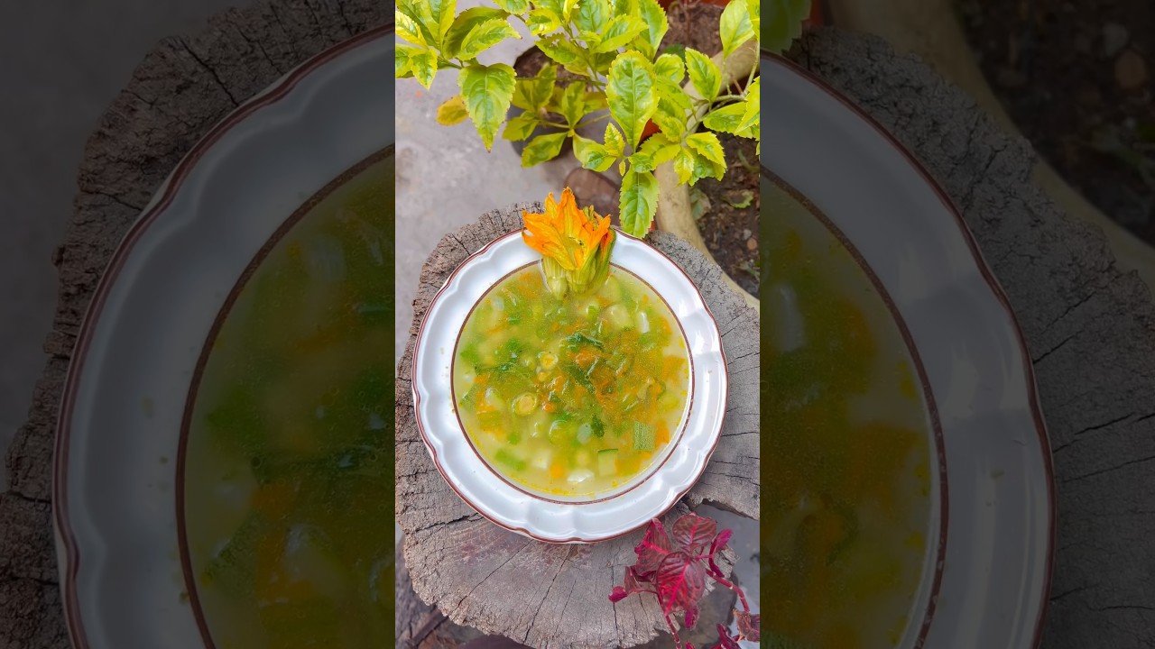 Sopa de flor de calabaza f&aacute;cil y deliciosa