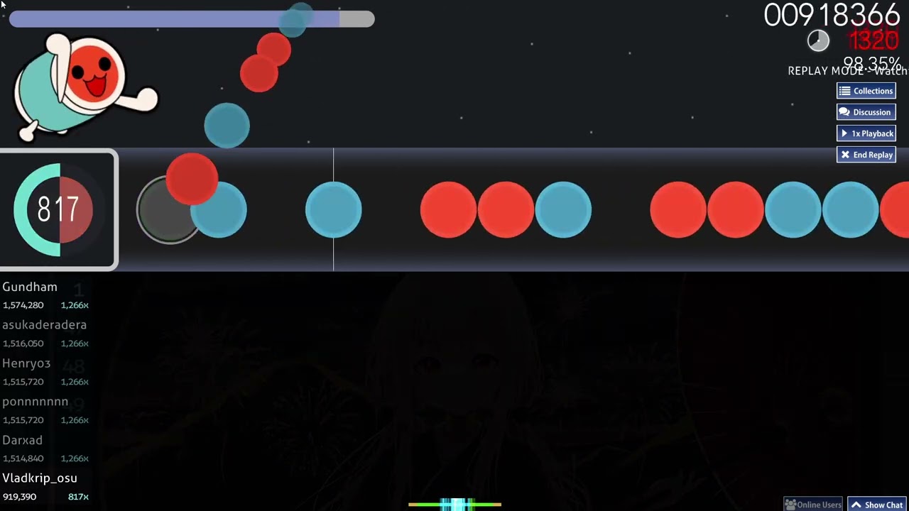Week 8/20 until unrestrict in Osu! Kamiari Algorithm (katagari bootleg) Decipher 376pp