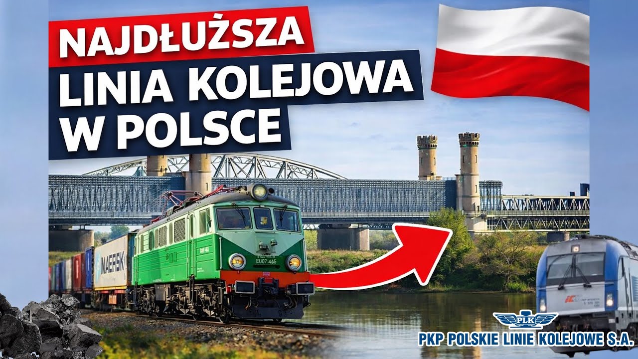 Najdłuższa linia kolejowa w polsce 🚆 #kolej