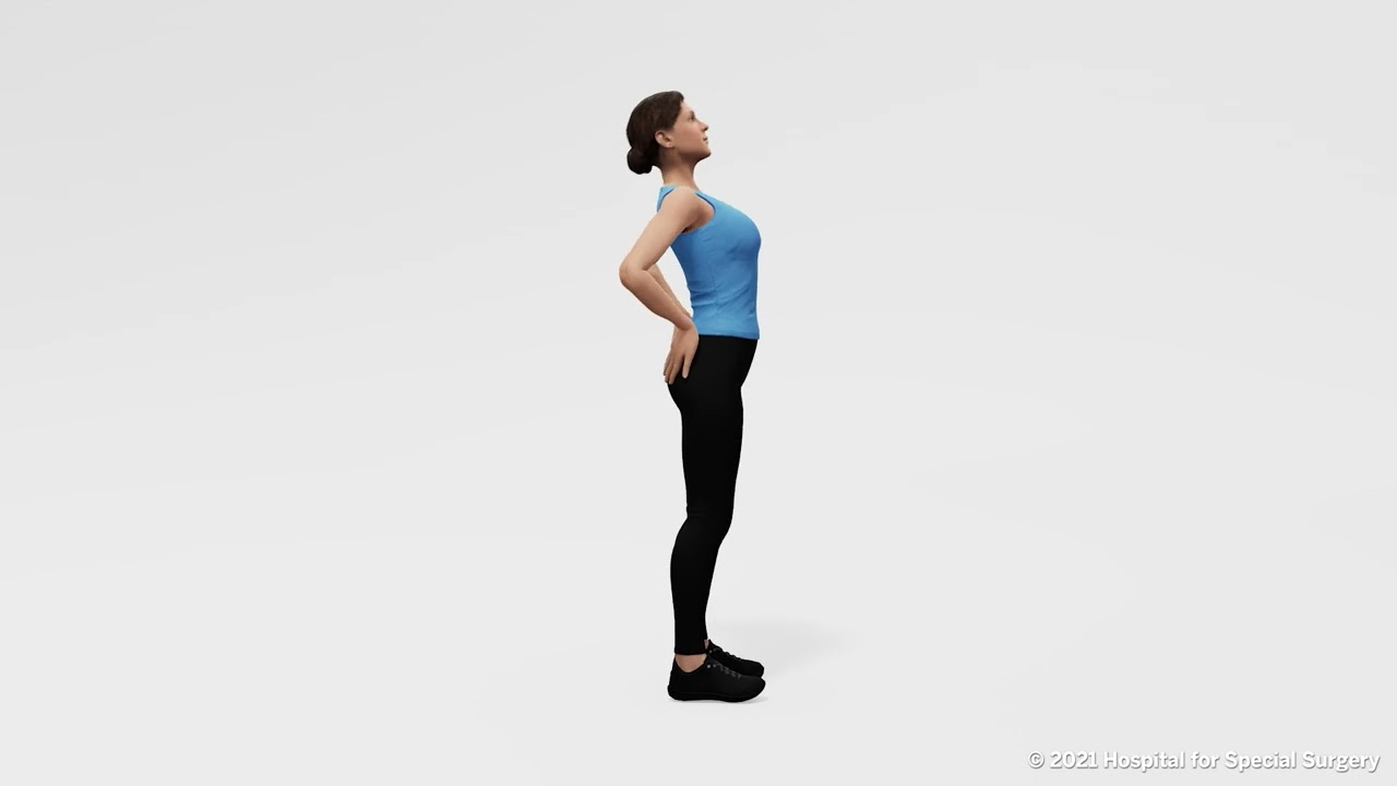 Stretches and Exercises for Lower Back Pain (Standing Lumbar Extension) | HSS