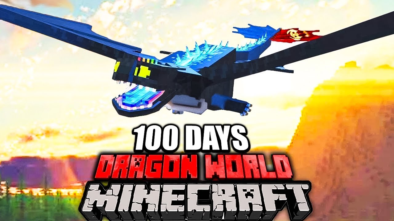 I Survived 100 Days in a WORLD OF DRAGONS in Minecraft