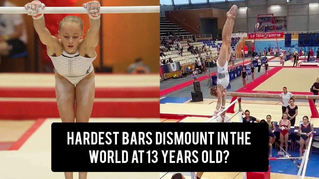 Elena Colas performs one of the hardest gymnastics dismounts in the World on Bars in 2023