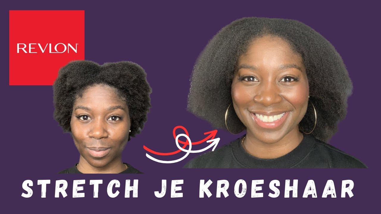 How to STRETCH je natuurlijk kroeshaar ft REVLON ONE-STEP BLOW DRYER | Mychaira