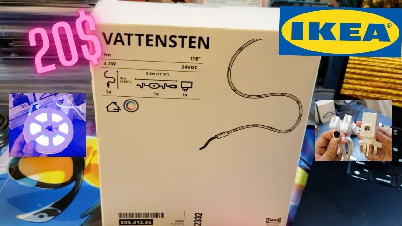 [HD] MY FIRST LED LIGHTS (VATTENSTEN) FROM IKEA 20$