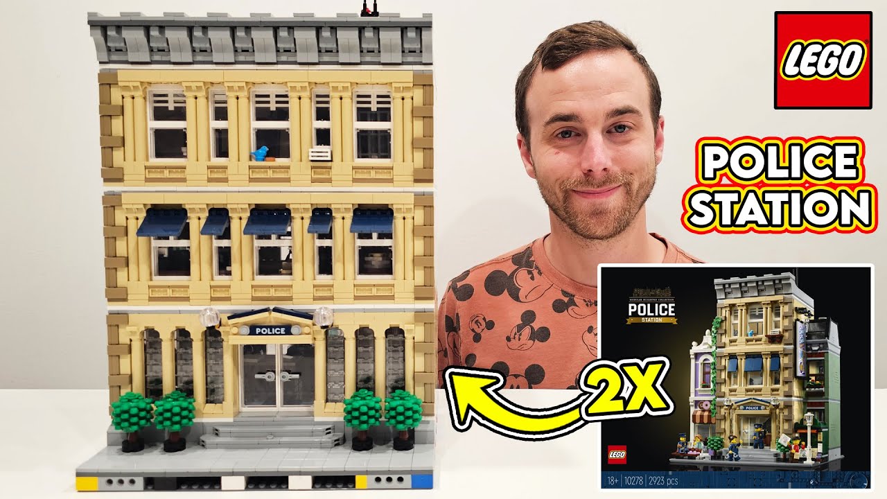 Double LEGO Police Station Modular Building!