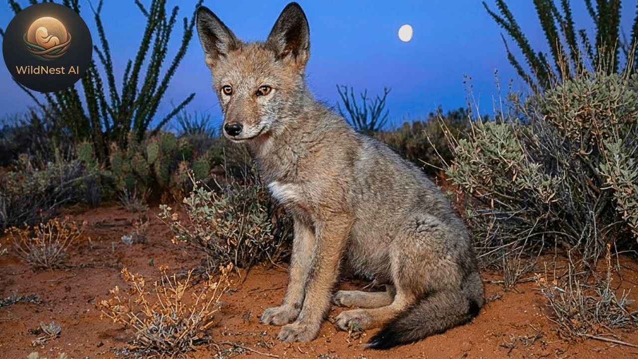 Unraveling the mystery of the solitary desert coyote pup's nocturnal journey!