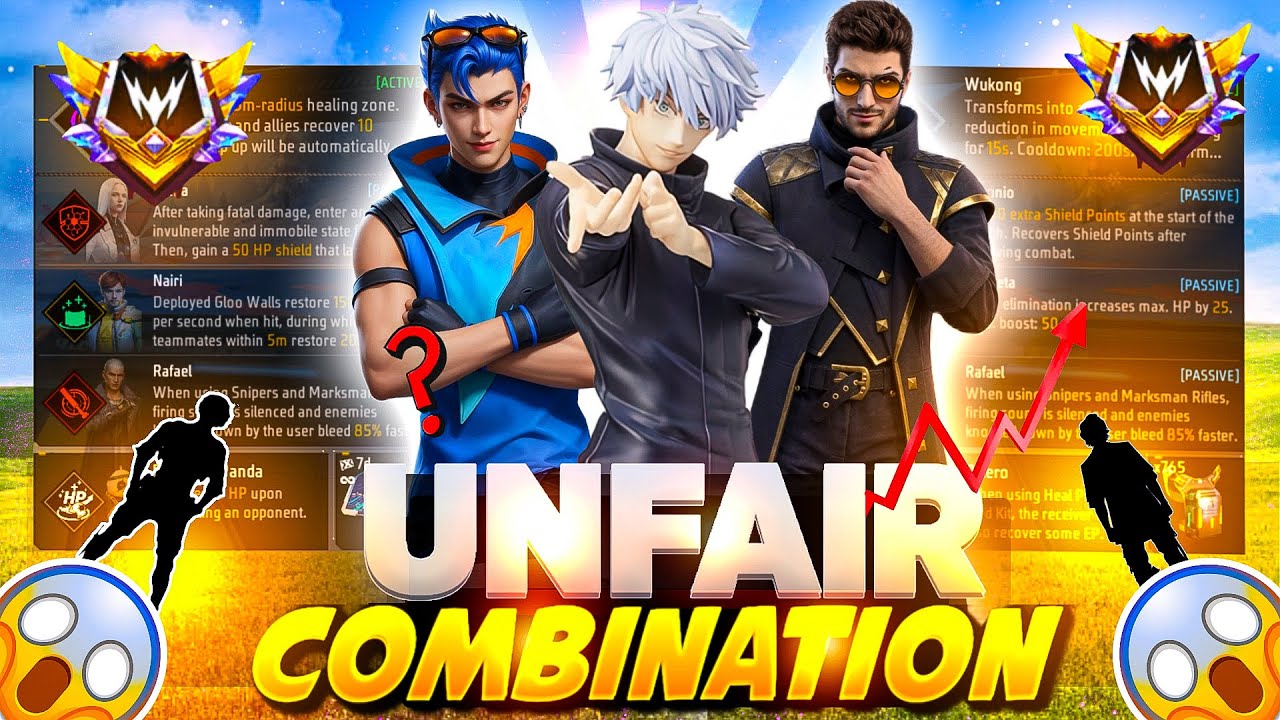 UNFAIR COMBO 🔥💀2026 ( SEASON 53 ) | best character skill for cs rank | Cs rank best character skill
