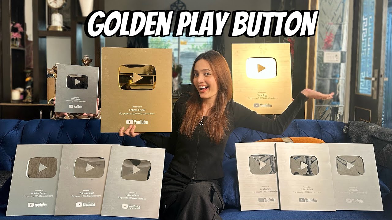 My Sisters Surprised me with the Golden Button | Fatima Faisal | Sistrology