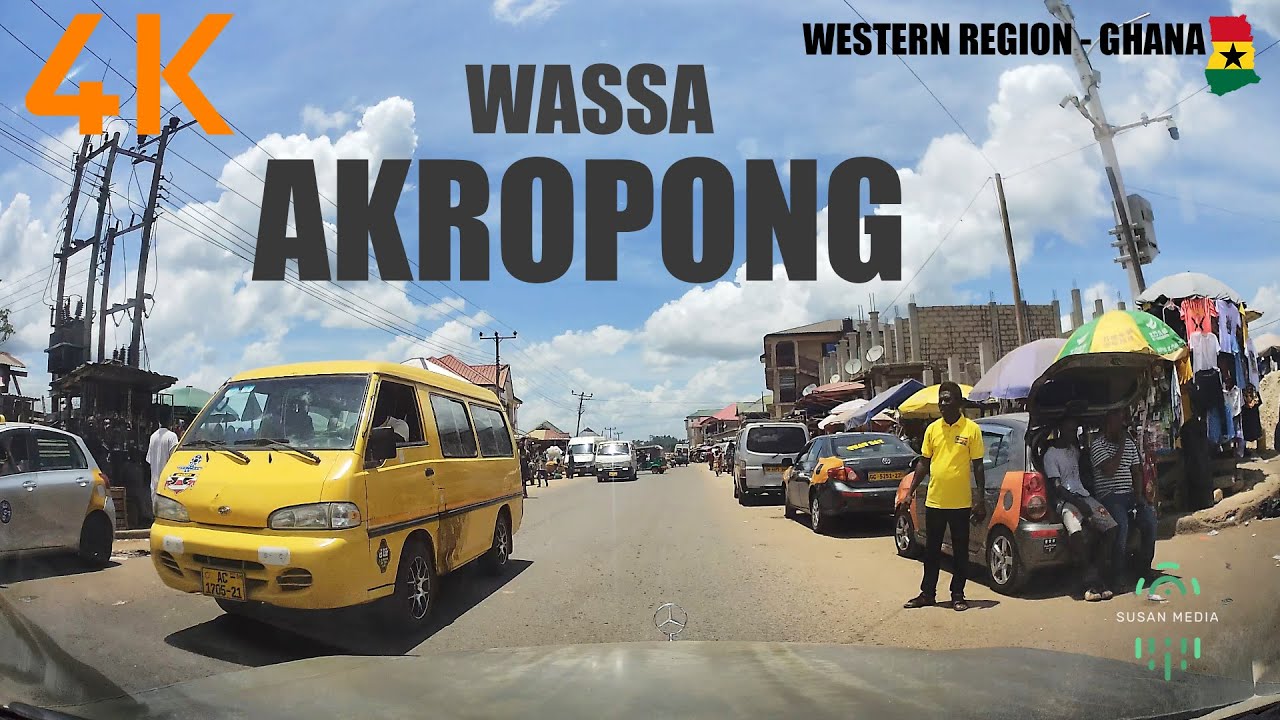 Wassa Akropong Drive from Japa Adiembra Western Region of Ghana 4K