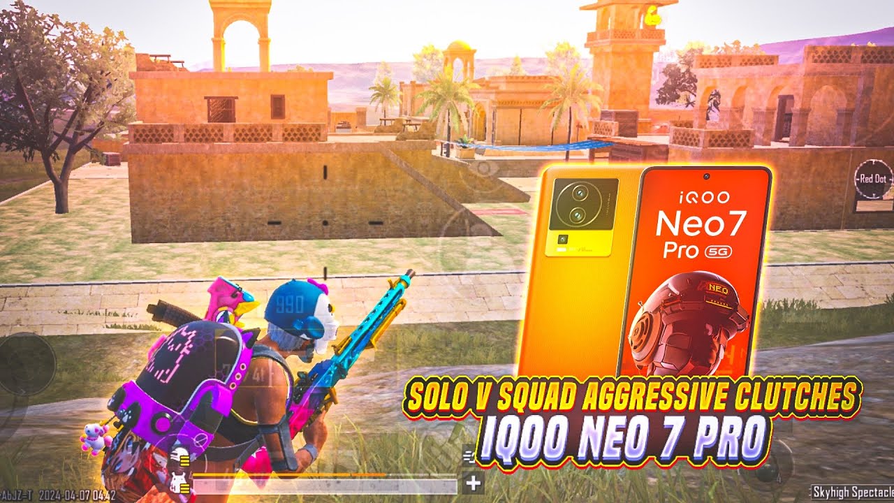 SOLO 🆚 SQUAD AGGRESSIVE CLUTCHES 💥 IQOO NEO 7 PRO SMOOTH + 90FPS PUBG / BGMI TEST 2024⚡