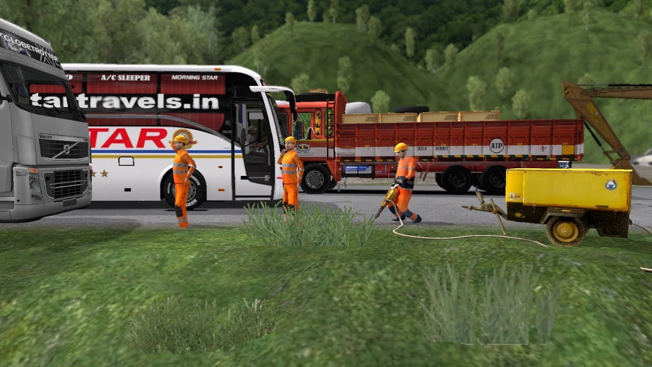 Indian Volvo bus driving on dangerous hairpin turns New lorry & Auto | Morning Star Volvo