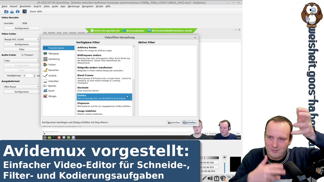 Avidemux vorgestellt: Einfacher Video-Editor f&uuml;r Schneide-, Filter- und Kodierungsaufgaben