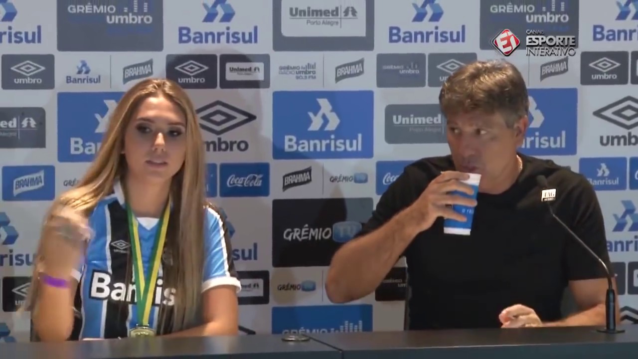 Carol Portaluppi tem ataque epil&eacute;tico em meio a comemora&ccedil;&atilde;o de jogadores do Gr&ecirc;mio