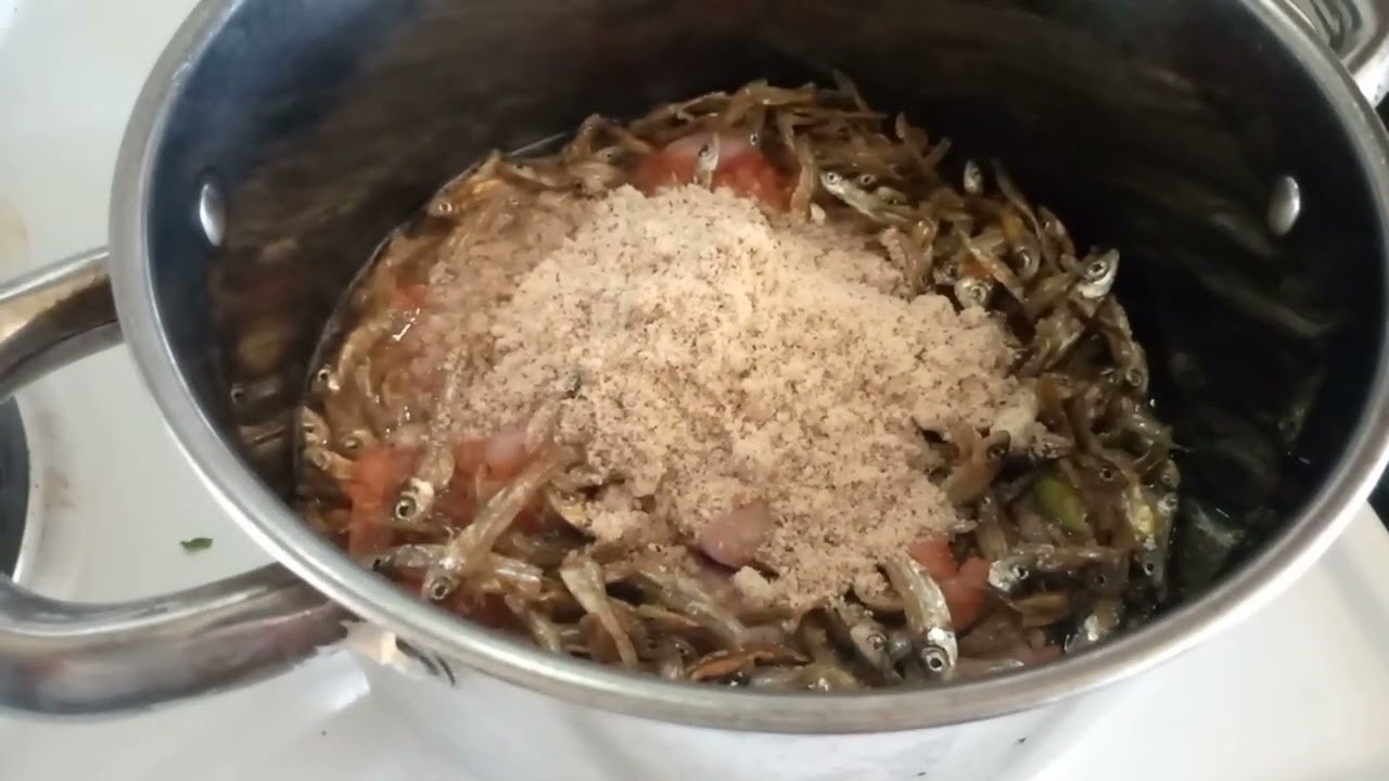 Dry Kapeta With Pounded Groundnuts.