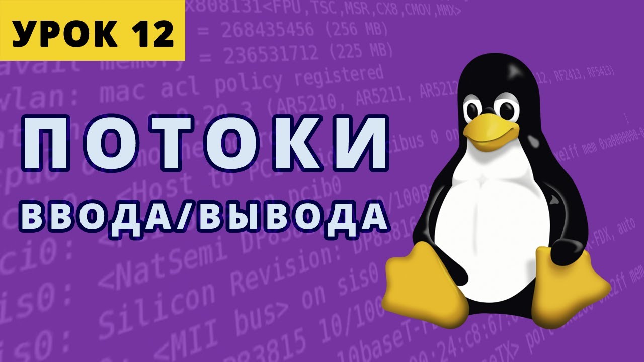 Стандартные потоки ввода/вывода в Linux. Урок 12.