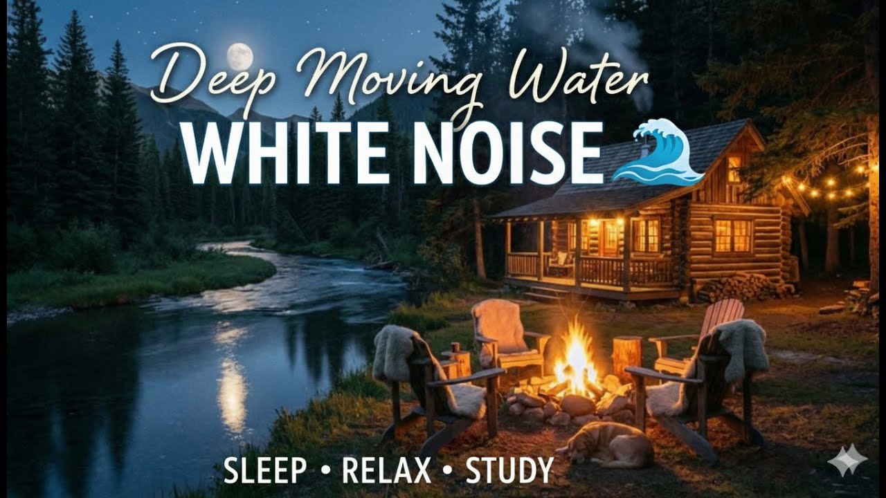 Deep Moving Water White Noise 🌊 | Powerful River Sounds for Deep Sleep, Relaxation & Focus