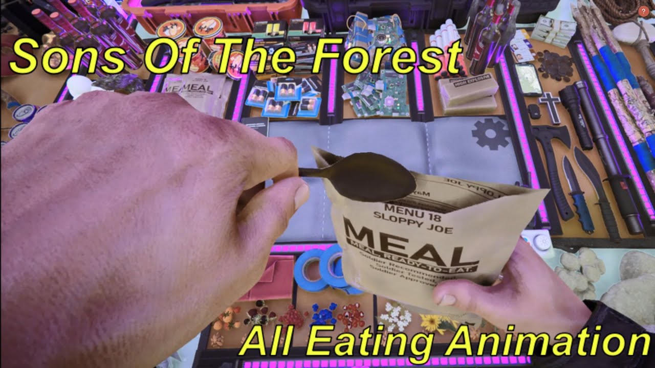 Sons Of The Forest-All Eating Food Animation