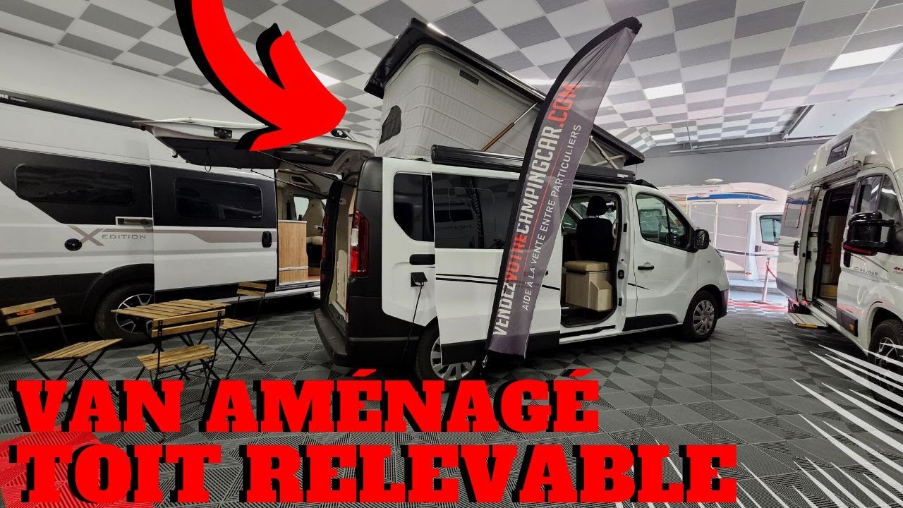Font Vendôme AUTO CAMP XL 2021 ! Van aménagé avec toit relevable électrique !