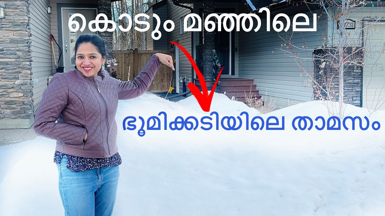 Life in the snow|Canada Malayalam Vlog|Edmonton accommodation|basement|Alberta